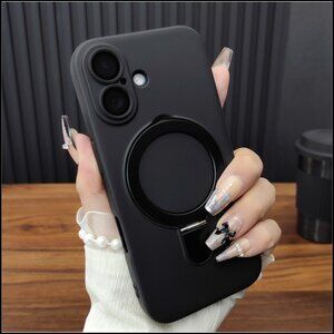 Matte Black Case with 360° Magnetic Ring Stand